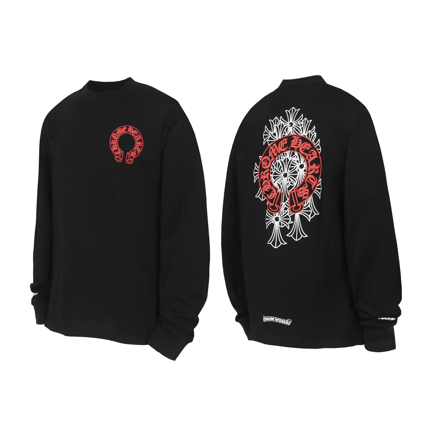 P160 Cross-border model. Those who pursue quality, please do not place an order. -Chrome Hearts/Chrome Heart Sanskrit Cross✝️Print popular long-sleeved T-shirt -High weight, high density and high quality. The wool is soft, delicate and skin-friendly. It feels soft and silky. It has excellent warmth and skin-friendly properties.